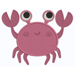 Crabby Crab Filled Machine Embroidery Design Digitized Pattern